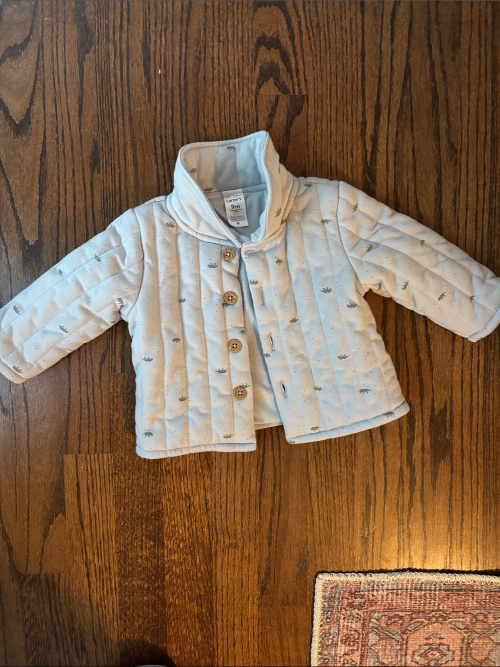 Carters Light Blue Quilted Baby Jacket 9 months
